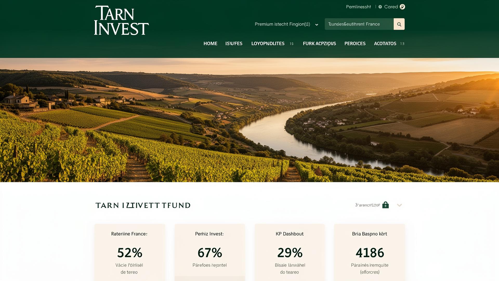 Tarn Invest — site web réalisé par MV Communication